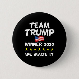 Sieg Trump Präsident Wahlfeier Button