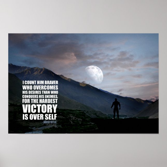 Sieg über Selbstplakat Poster (Vorne)