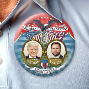 Sieg und Amtseinführung - Donald Trump JD Vance Button