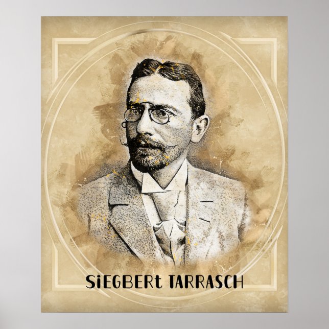 Siegbert Tarrasch, Schachspieler Poster (Vorne)