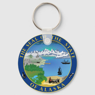 Siegel Alaska Staat USA Schlüsselanhänger