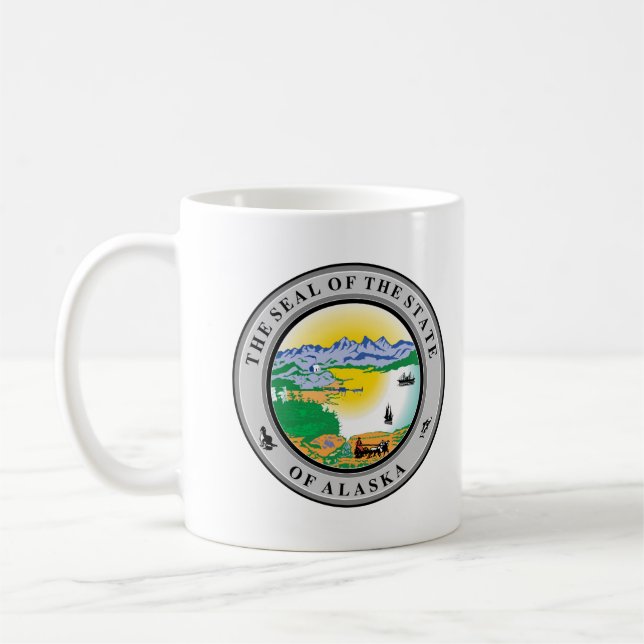 Siegel Alaska Staat USA Tasse (Links)