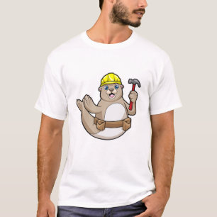 Siegel als Carpenter mit Hammer & Hat T-Shirt