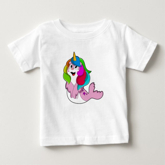 Siegel als Einhorn Baby T-shirt (Vorderseite)