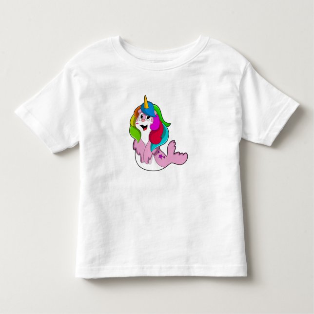 Siegel als Einhorn Kleinkind T-shirt (Vorderseite)