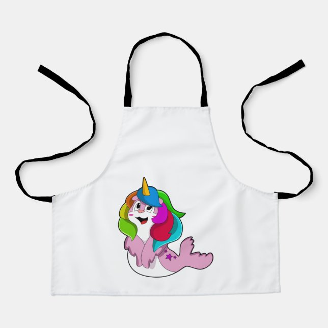 Siegel als Einhorn Schürze (Vorderseite)