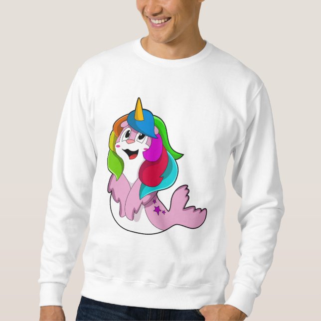 Siegel als Einhorn Sweatshirt (Vorderseite)