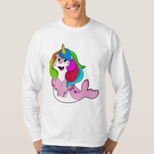 Siegel als Einhorn T-Shirt