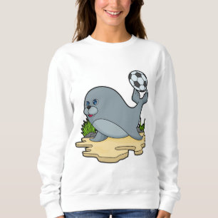 Siegel als Fußballspieler mit Fußball Sweatshirt