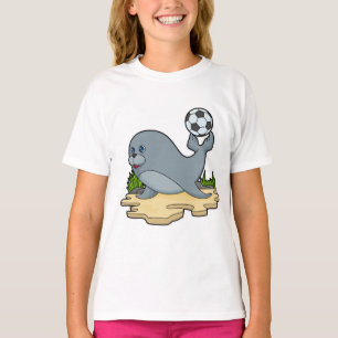 Siegel als Fußballspieler mit Fußball T-Shirt