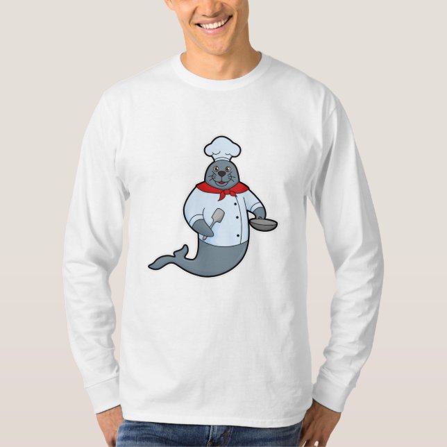 Siegel als Koch mit Pan & Spatula T-Shirt (Vorderseite)