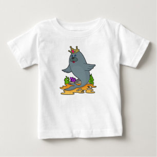 Siegel als König mit Krone Baby T-shirt