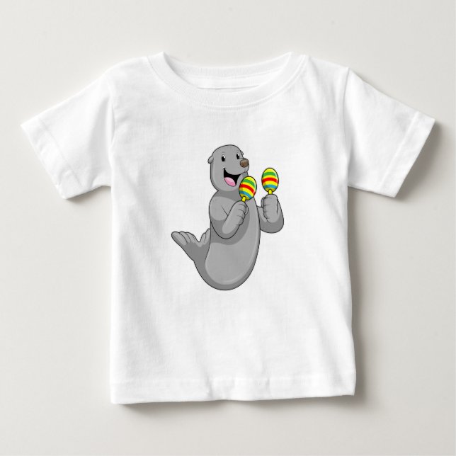 Siegel als Musiker mit Maracas Baby T-shirt (Vorderseite)