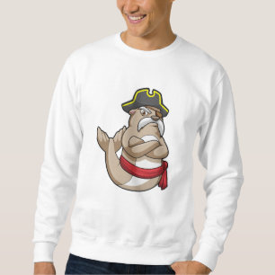Siegel als Pirate mit Piratenhut Sweatshirt