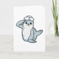 Siegel als Seemann mit Sailor-Hut