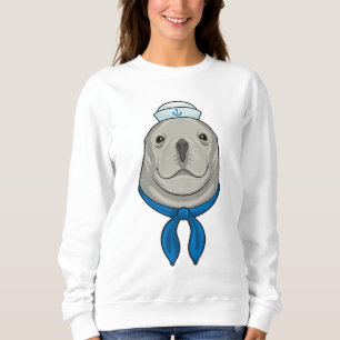 Siegel als Seemann mit Sailor-Hut Sweatshirt