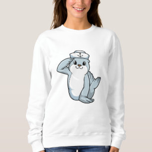 Siegel als Seemann mit Sailor-Hut Sweatshirt