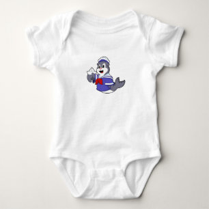 Siegel als Seemann mit Schiff Baby Strampler