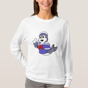 Siegel als Seemann mit Schiff T-Shirt