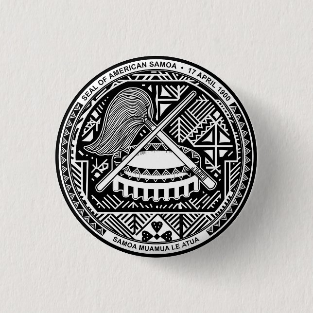 Siegel Amerikanisch-Samoas Button (Vorderseite)