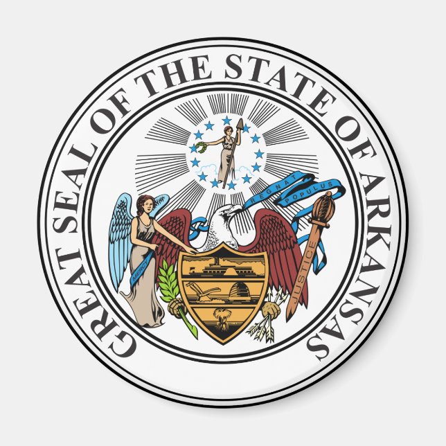 Siegel Arkansas Staat USA Magnet (Vorne)
