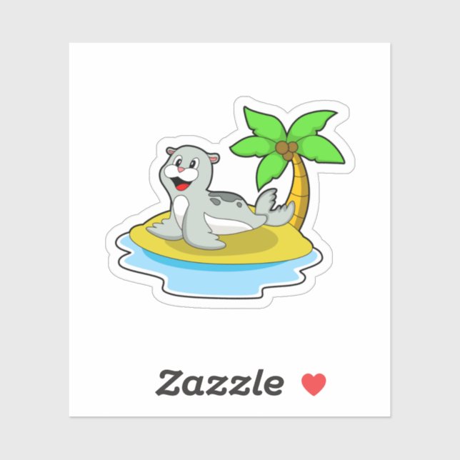 Siegel auf Island Aufkleber (Blatt)