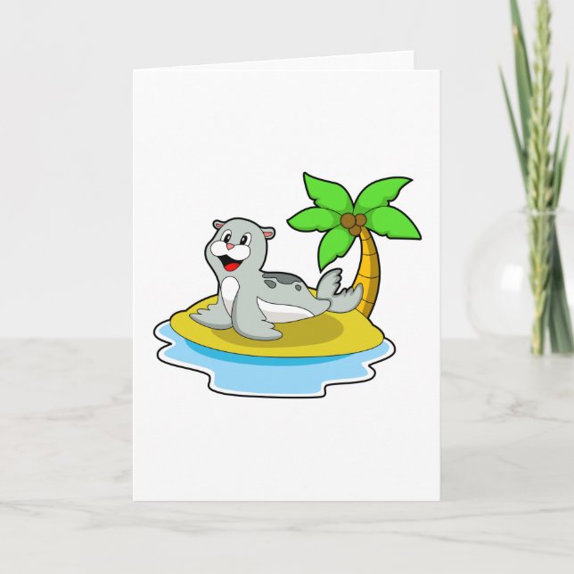 Siegel auf Island Karte (Vorderseite)