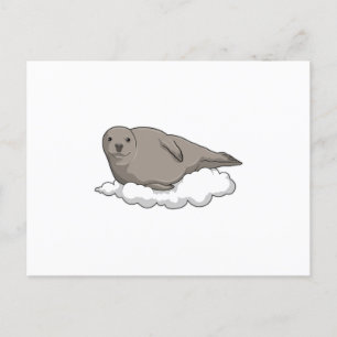 Siegel auf Wolken Postkarte