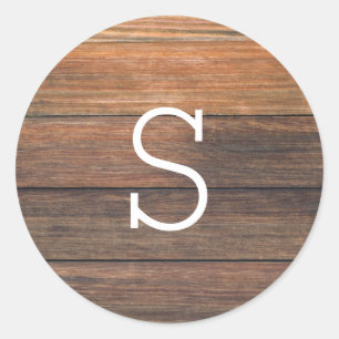 Siegel-Aufkleber für das Hochzeitstich aus Holz Runder Aufkleber