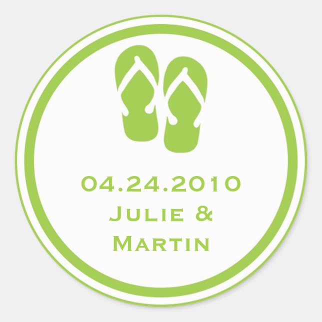 Siegel-Aufkleber für die Gastgeschenk Hochzeit mit Runder Aufkleber (Vorderseite)