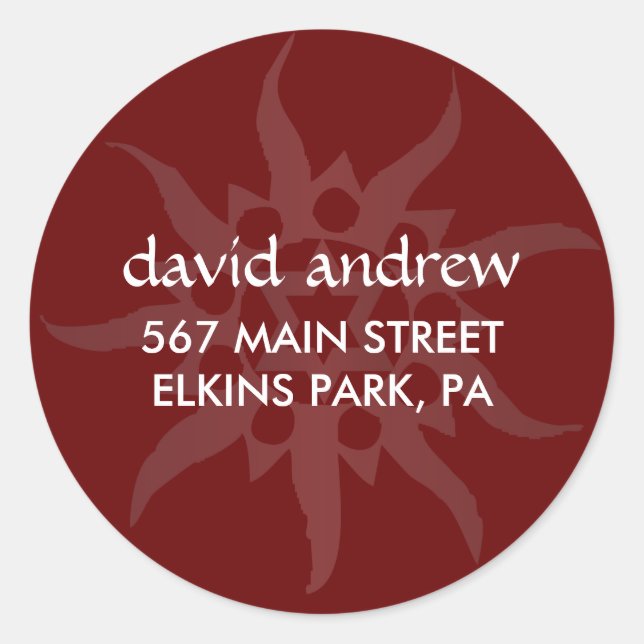 SIEGEL-Aufkleber für die Rücksendeadresse des TRIB Runder Aufkleber (Vorderseite)