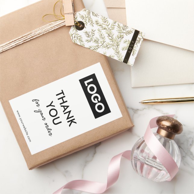 Siegel-Aufkleber für moderne Unternehmen Rechteckiger Aufkleber (Schenken)