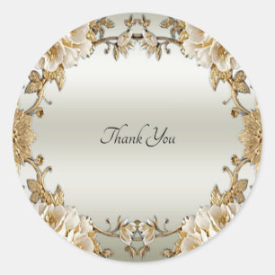 Siegel-Aufkleber für Verzierte Blume Runder Aufkleber