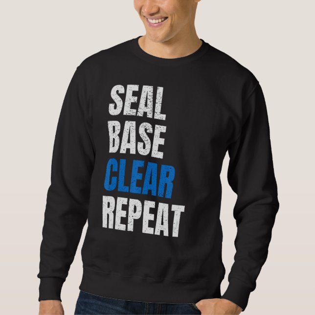 Siegel-Base-Clear-Repeat-Karosserie-Maler Automoti Sweatshirt (Vorderseite)