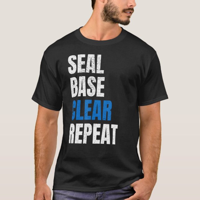 Siegel-Base-Clear-Repeat-Karosserie-Maler Automoti T-Shirt (Vorderseite)