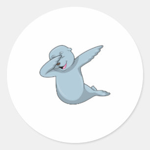 Siegel beim Hip Hop Dance Dab Runder Aufkleber