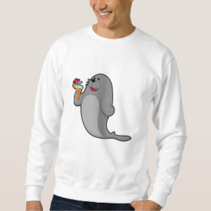 Siegel beim Trinken mit Saft Sweatshirt