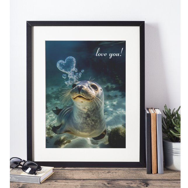 Siegel bläst Herzblasen Poster (Von Creator hochgeladen)