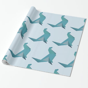 Siegel Blue Gift Wrapping Paper Geschenkpapier
