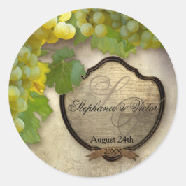 Siegel Chardonnay Weinroute Mendrisiotto Runder Aufkleber