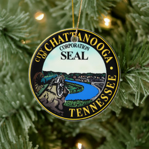 Siegel Chattanooga, Tennessee Keramik Ornament
