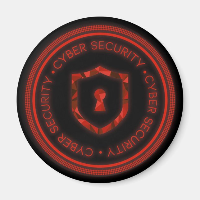 SIEGEL "CYBER SECURITY ABZEICHEN" MAGNET (Vorne)
