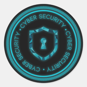 SIEGEL "CYBER SECURITY ABZEICHEN" RUNDER AUFKLEBER