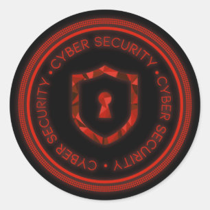 SIEGEL "CYBER SECURITY ABZEICHEN" RUNDER AUFKLEBER