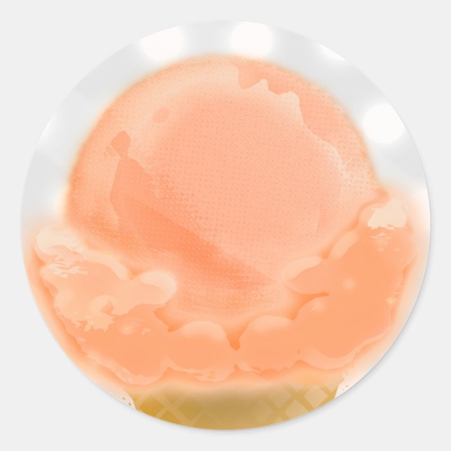 Siegel der Eiscreme - Runder Aufkleber (Vorderseite)