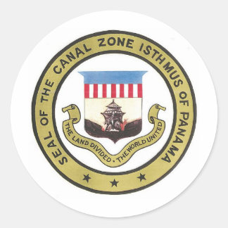 SIEGEL DER KANALZONE VON PANAMA RUNDER AUFKLEBER