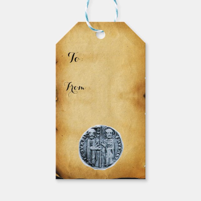 SIEGEL DER KNIGHTS TEMPÄRE Pergament Geschenkanhänger (Vorderseite)