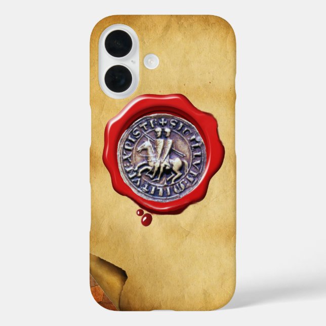 SIEGEL DER KNIGHTS TEMPARwachs Pergament Case-Mate iPhone Hülle (Rückseite)