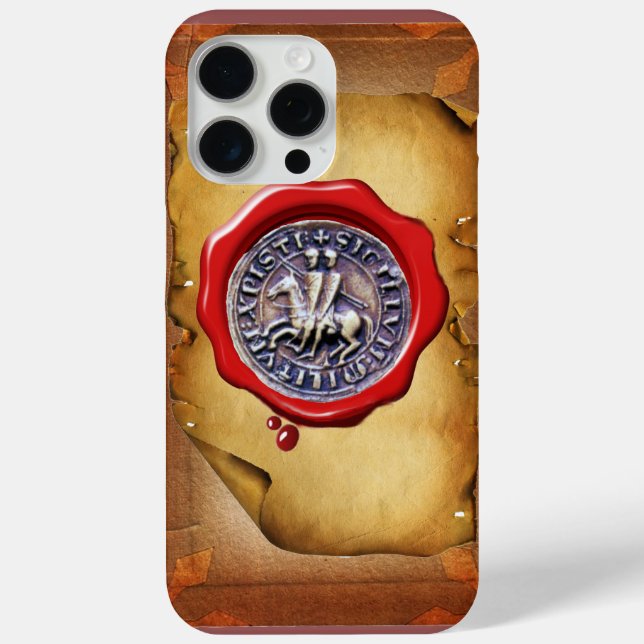 SIEGEL DER KNIGHTS TEMPARwachs Pergament Case-Mate iPhone Hülle (Rückseite)