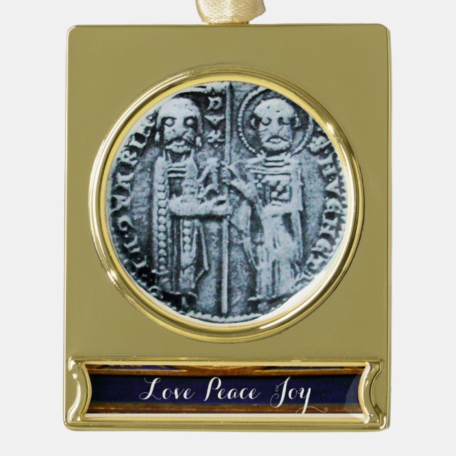 SIEGEL DER KNIGHTS TEMPLAR Banner-Ornament GOLD (Vorderseite)